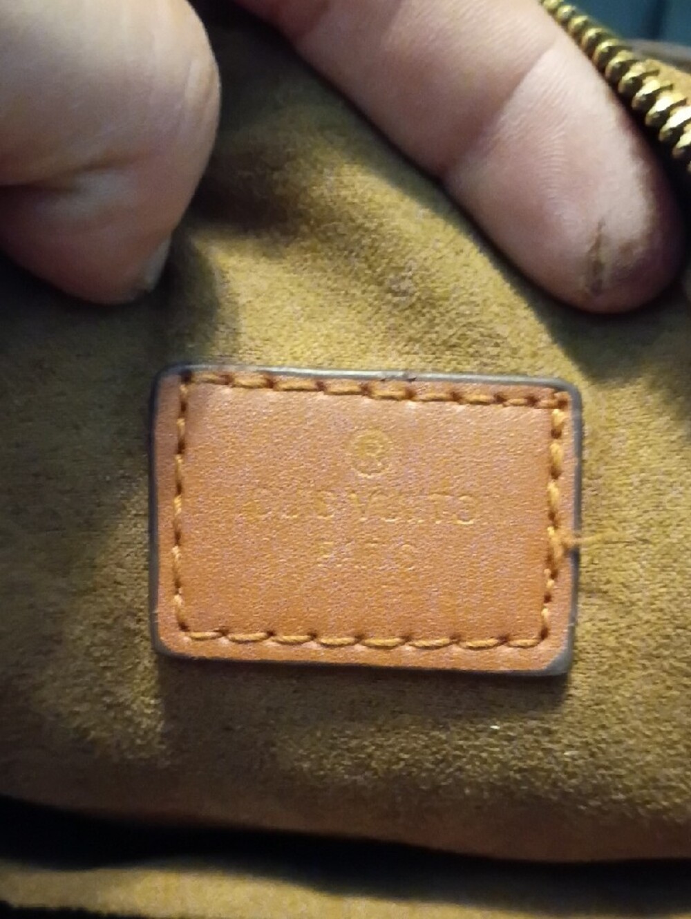 Louis Vuitton Tan Monogram Embossed Leather Satchel with Gold Hardware - Picture 7 of 7
